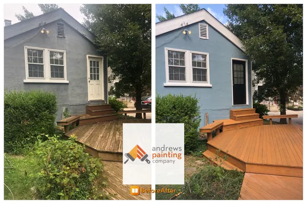 Exterior Painting and Deck Staining in Hyde Park - Before and After