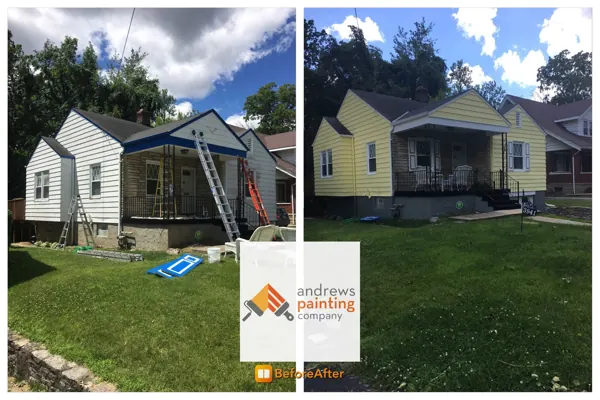 Exterior Painting Aluminum Siding -Before and After