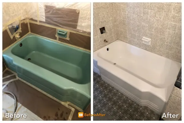 Bath Tub Re-Glazing -Before and After