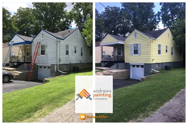 Exterior Painting Aluminum Siding -Before and After